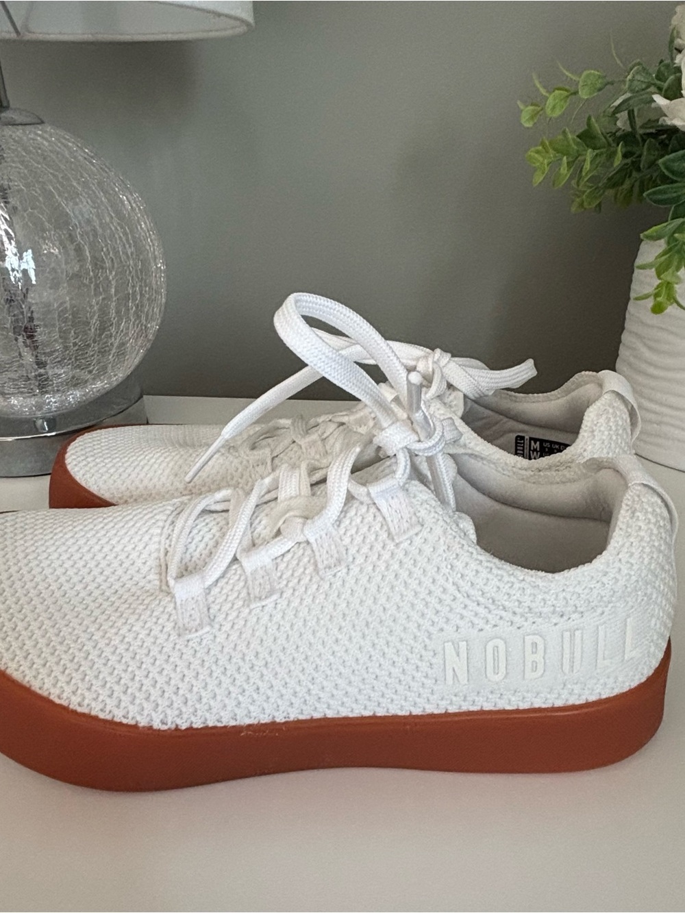 NOBULL Allday Knit Trainer White Gum Sole Sneakers Women’s 10.5 - Picture 2 of 8